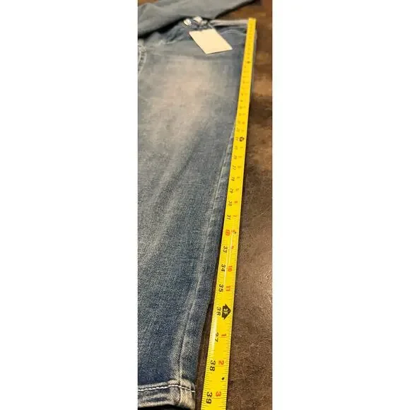 Telepatía Mid-Rise, Wide-Leg Denim Stretch Embellished Jeans Women’s 9/29 Skull - Picture 12 of 12